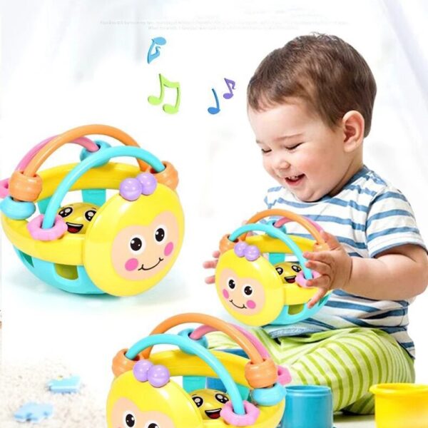 Brinquedo Infantil de Apanhar Bola Flexível para Bebês Ideal para 0-12 Meses