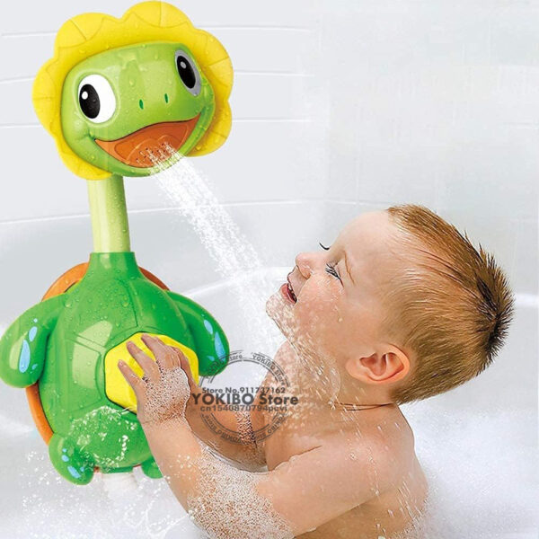 Brinquedo de Banho Spray Tartaruga para Bebês: Diversão na Banheira, Piscina e Chuveiro