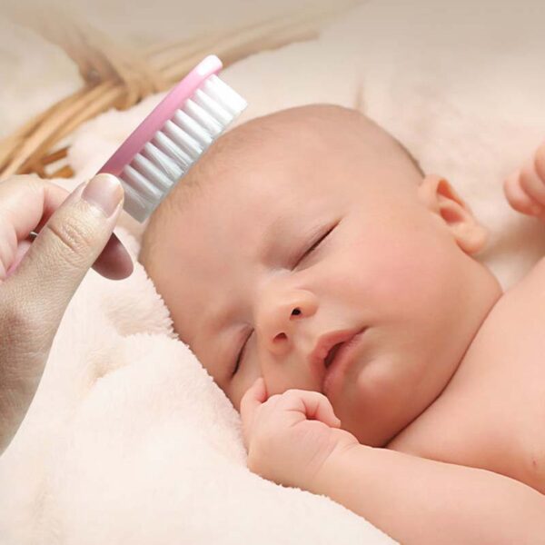 Escova de Cabelo Macia Portátil para Bebê Recém-nascido Massageador de Cabeça
