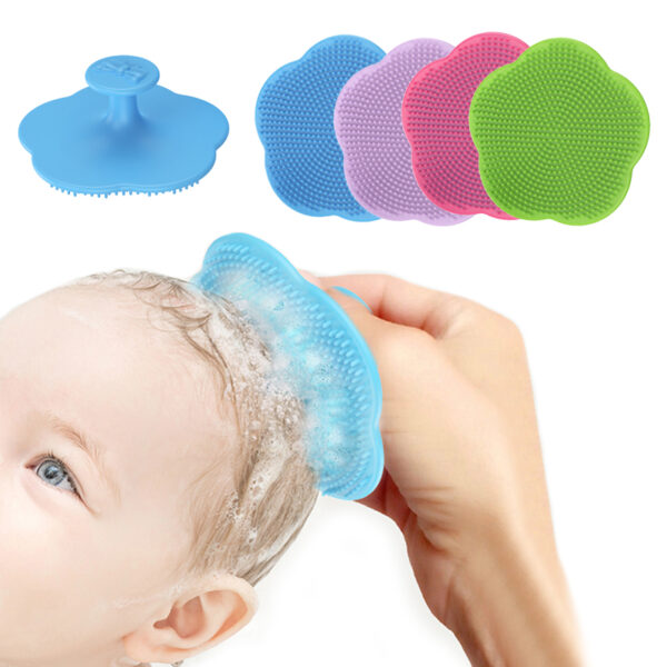 Massageador de Cabeça em Silicone para Banho Infantil: Pente Macio para Limpeza e Cuidados