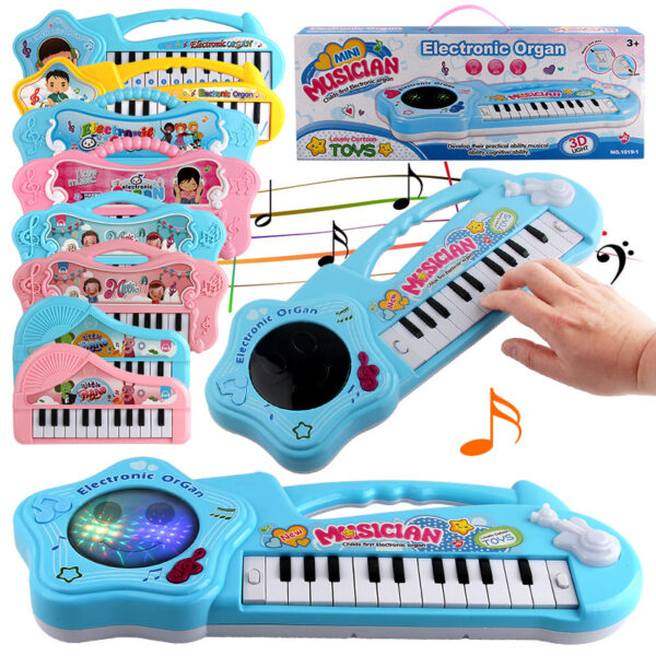 Piano Eletrônico para Bebês Brinquedo Musical com Teclado Sonoro para o Desenvolvimento
