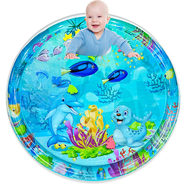 Piscina Inflável de PVC com Padrão de Golfinho para Bebês: Redondo, 100cm